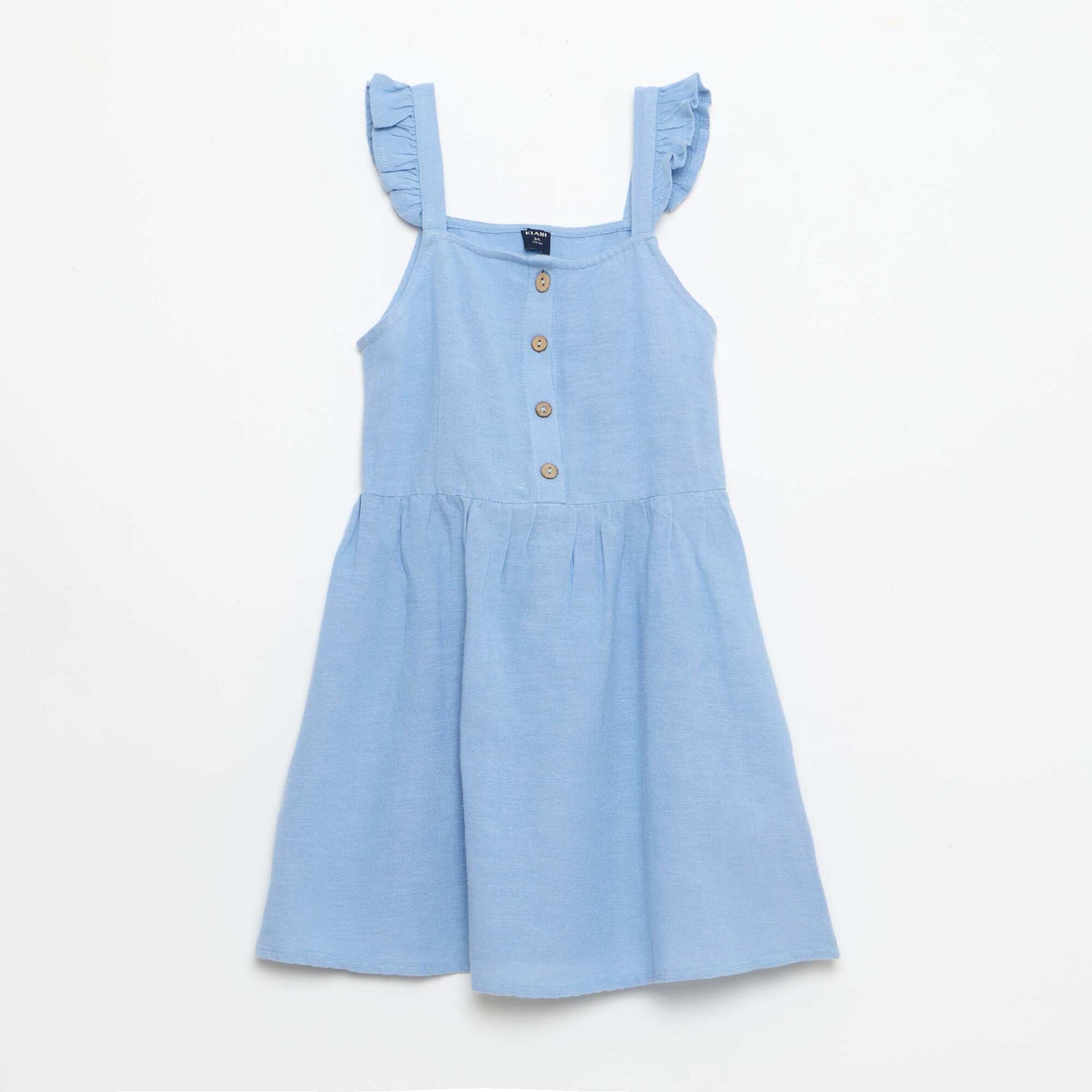 Robe à bretelles volantées BLEU