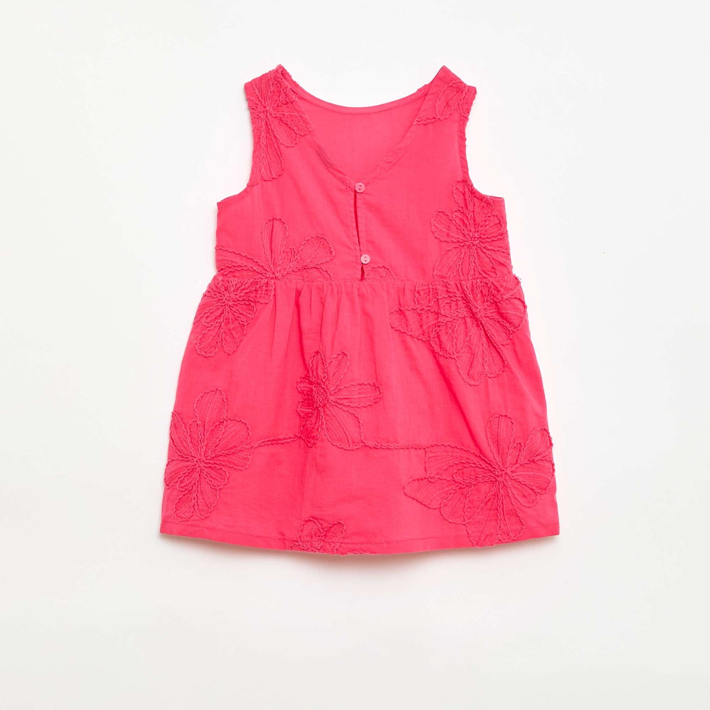 Robe avec broderies fleurs ROSE