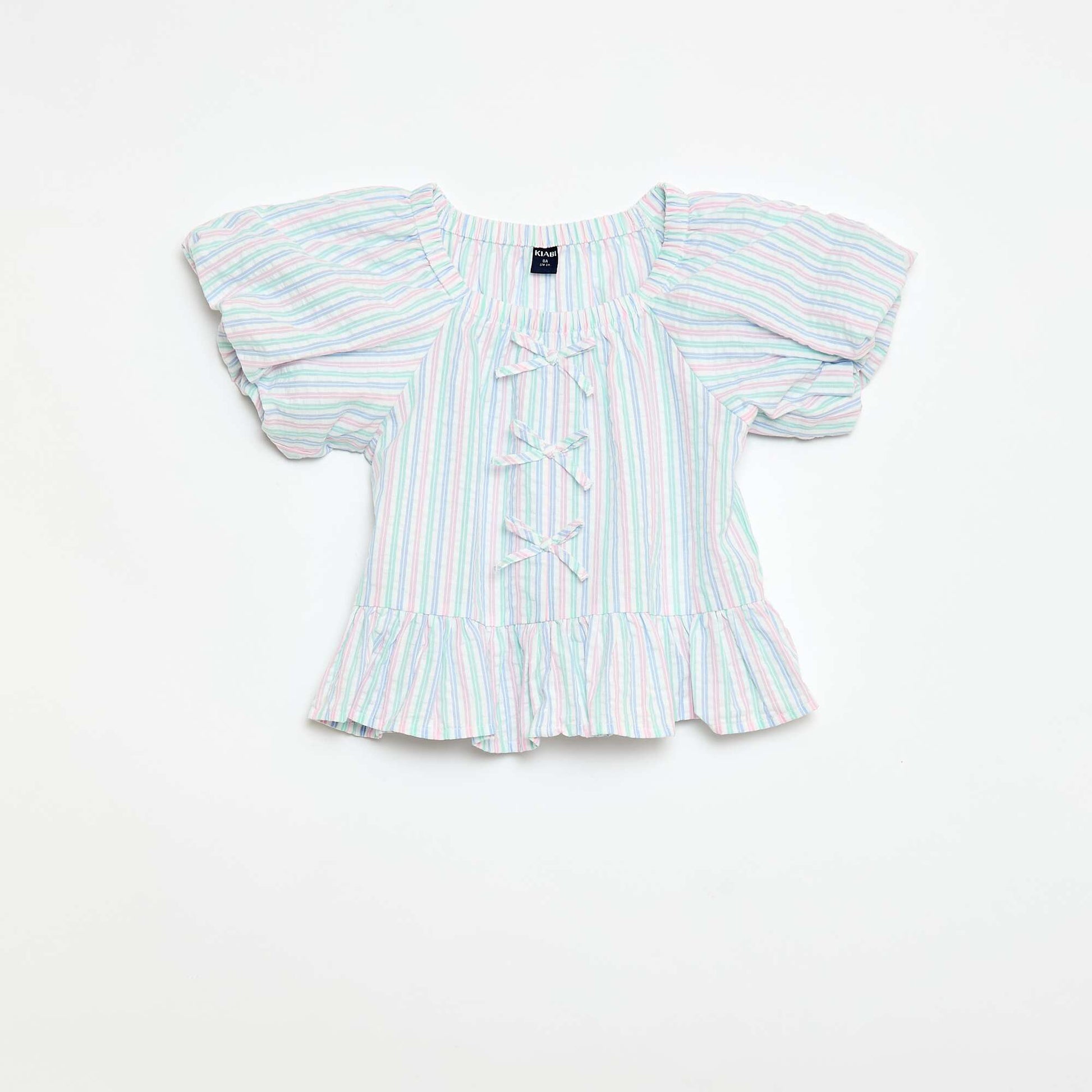 Ensemble top + pantalon avec détails en coton BLANC