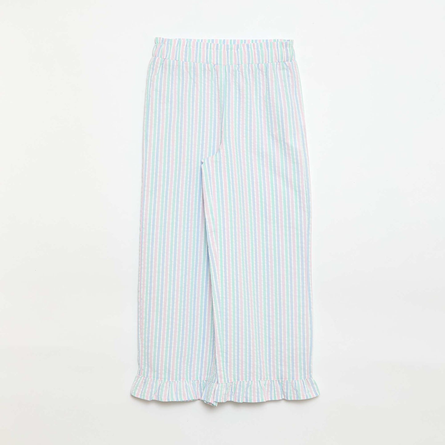 Ensemble top + pantalon avec détails en coton BLANC