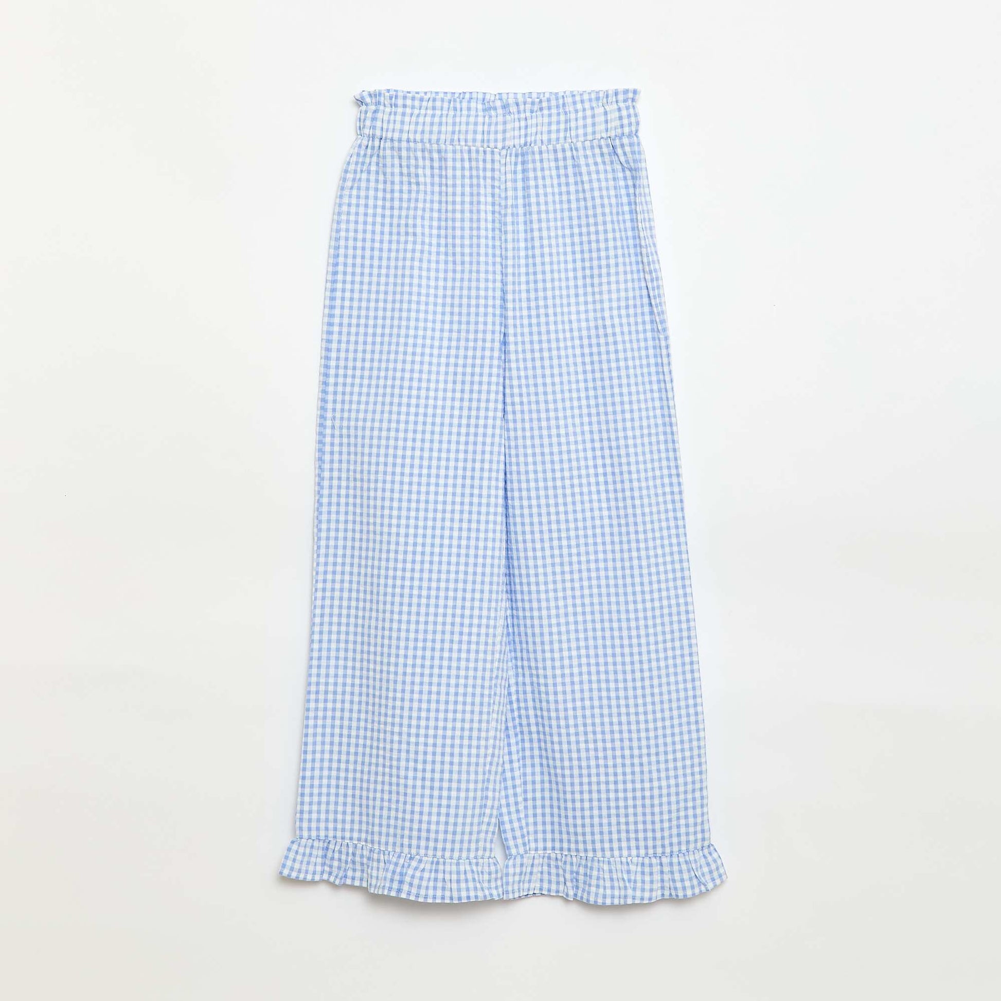 Ensemble top + pantalon avec détails en coton BLEU