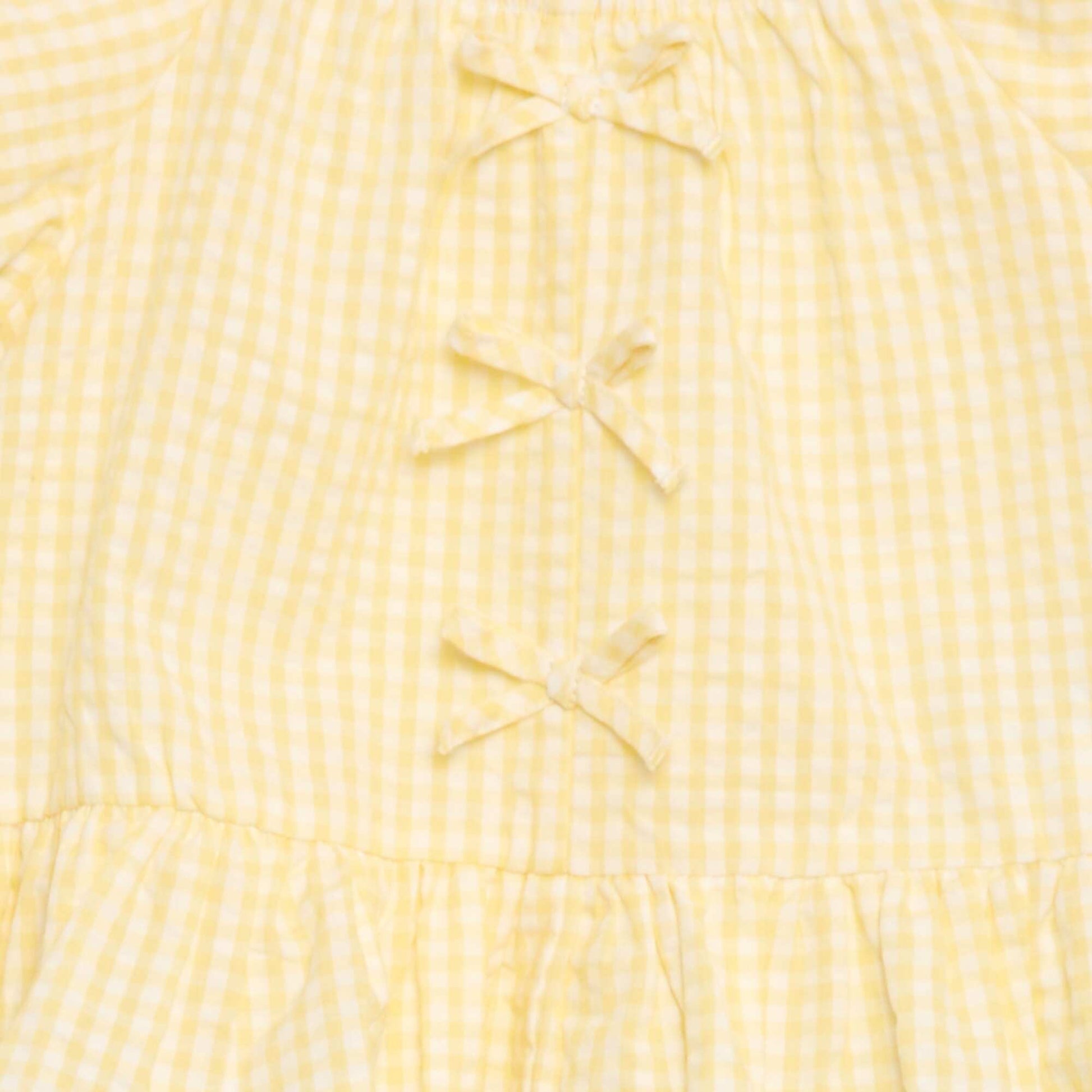 Ensemble top + pantalon avec détails en coton JAUNE