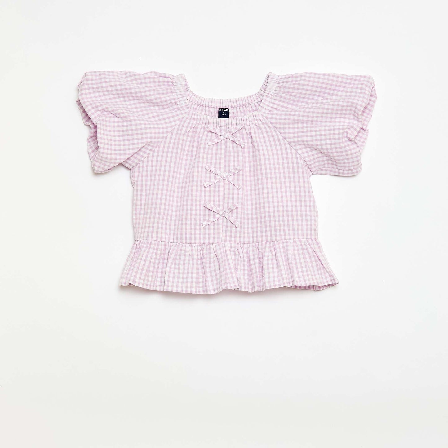 Ensemble top + pantalon avec détails en coton VIOLET