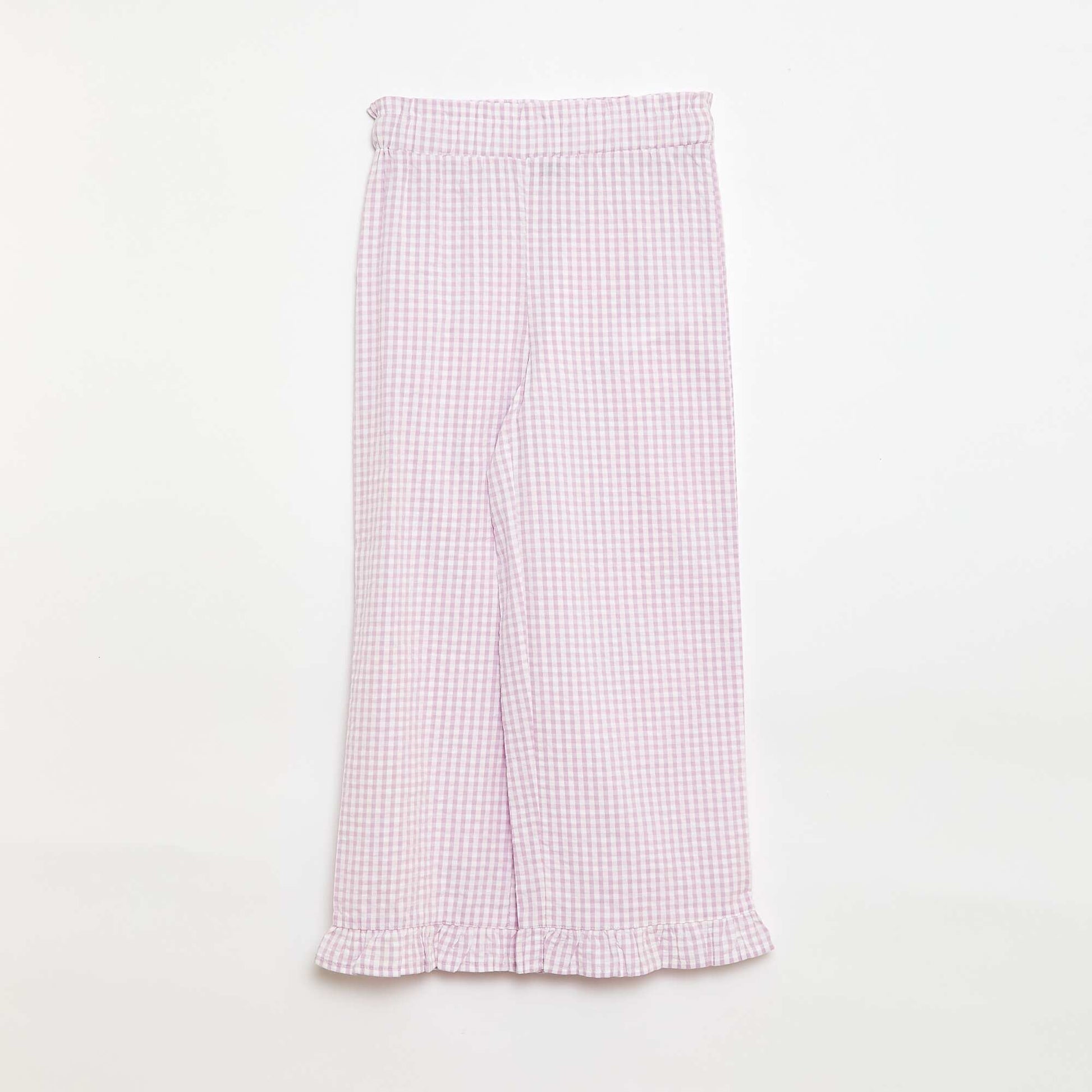 Ensemble top + pantalon avec détails en coton VIOLET