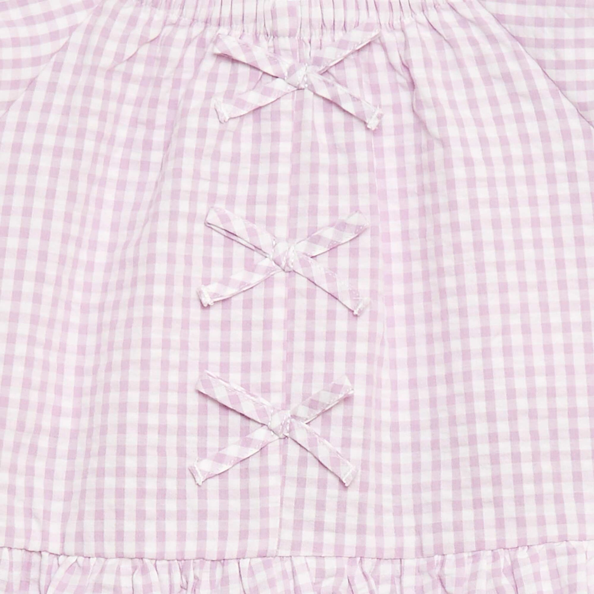 Ensemble top + pantalon avec détails en coton VIOLET