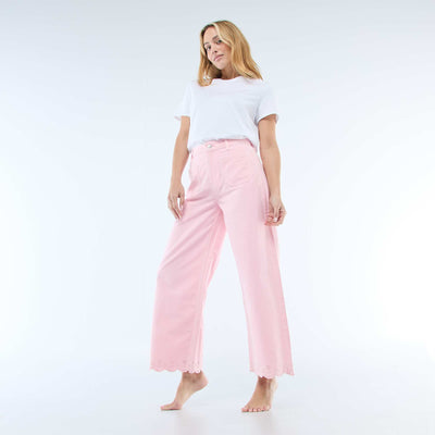 Pantalon wide leg à poches plaquées ROSE