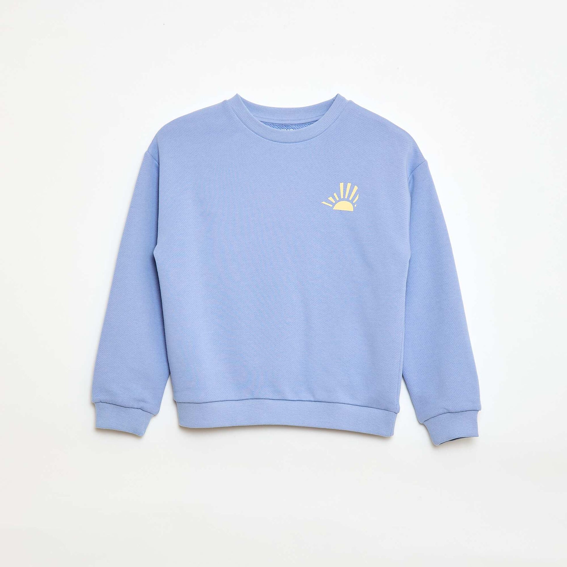 Sweat en molleton léger imprimé BLEU