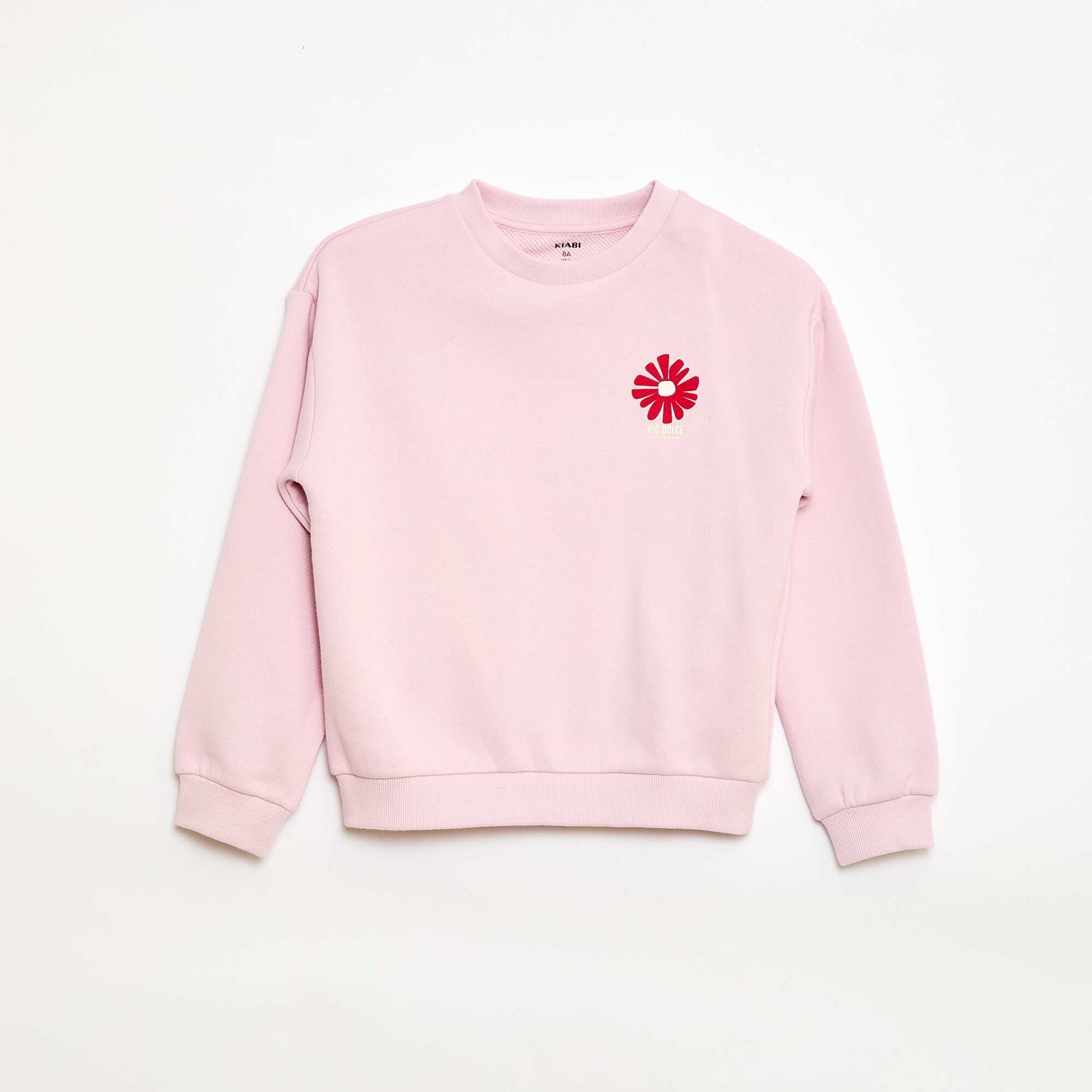 Sweat en molleton léger imprimé ROSE