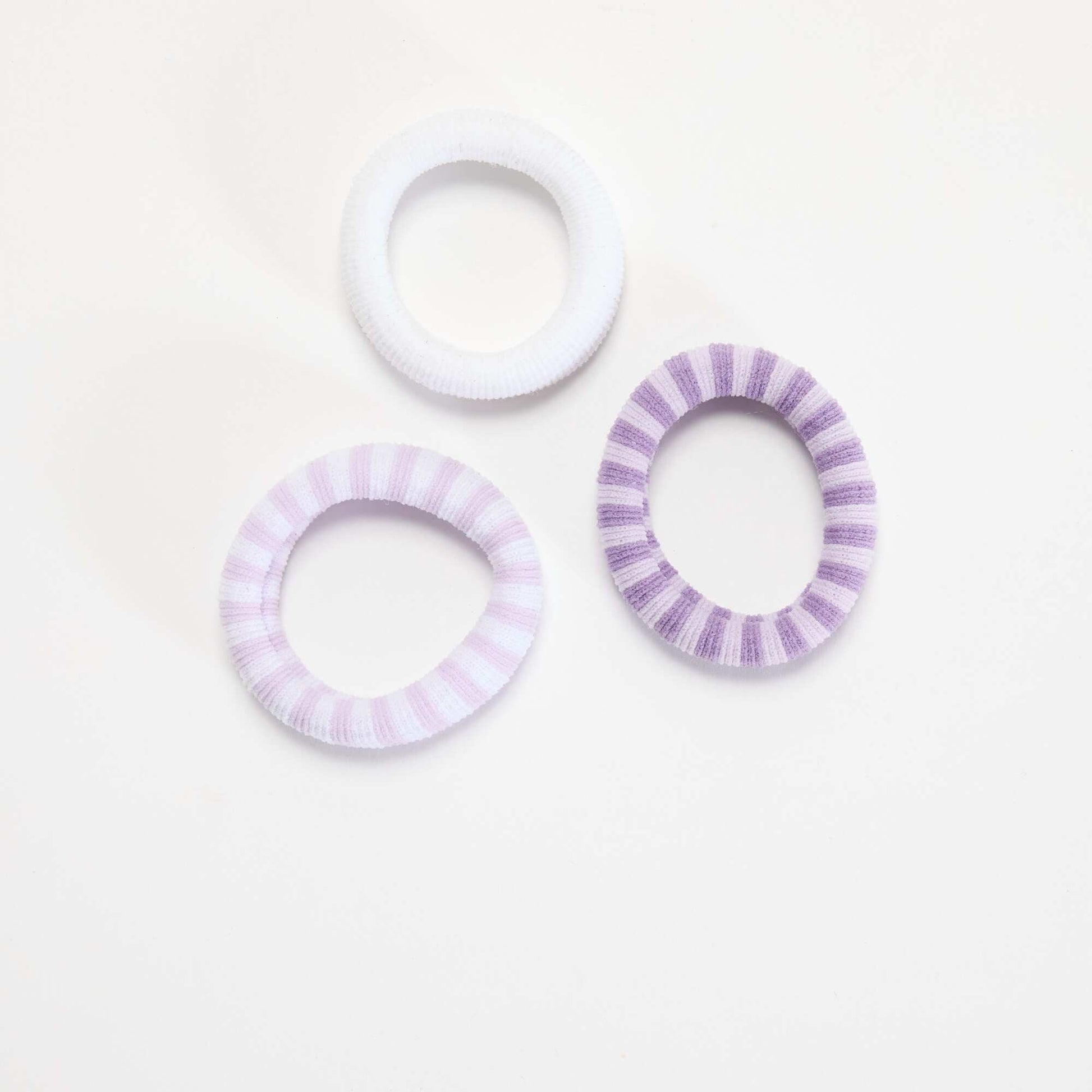 Lot de 3 élastiques mousse VIOLET