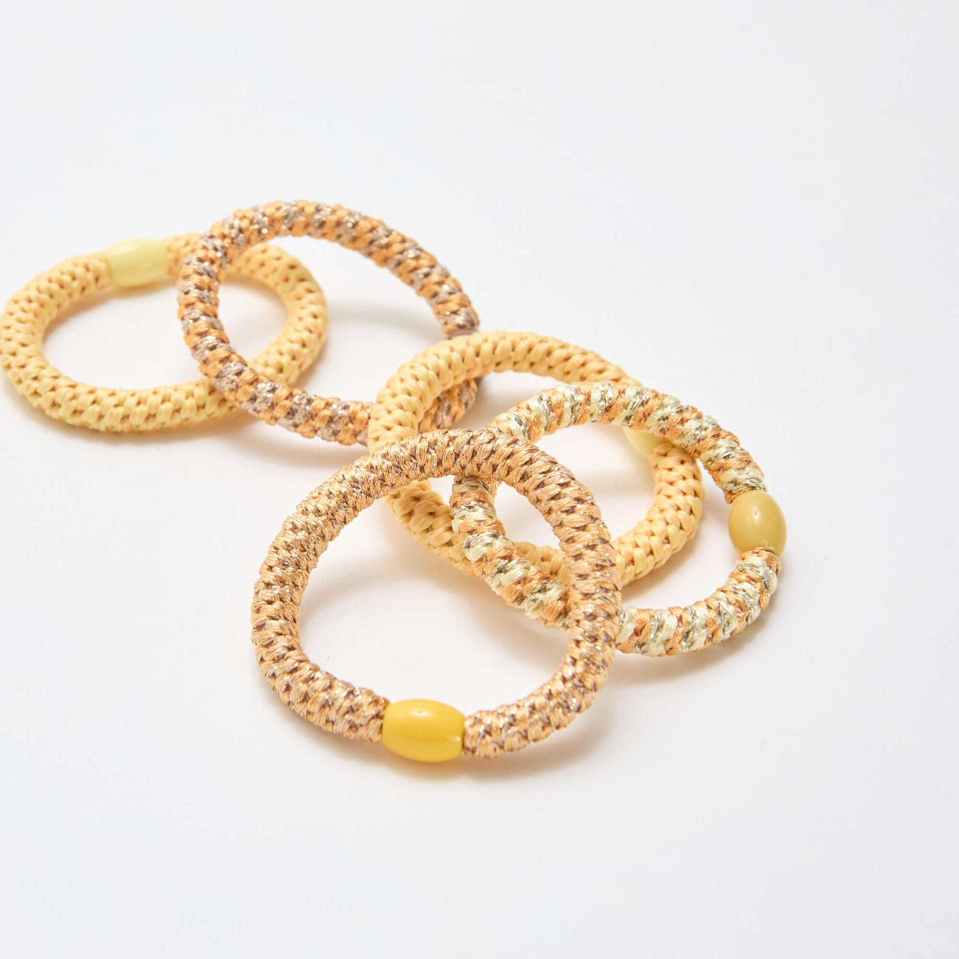 Lot de 5 élastiques colorés JAUNE