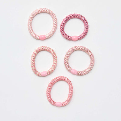 Lot de 5 élastiques colorés ROSE
