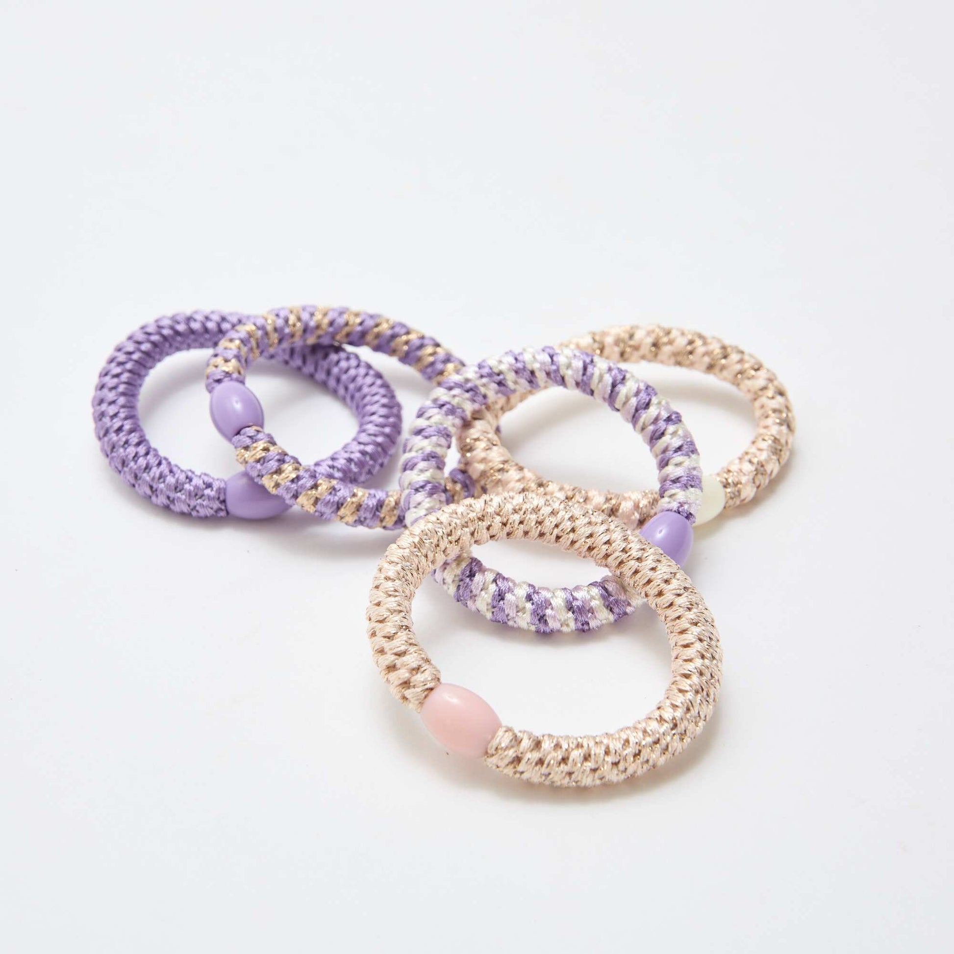 Lot de 5 élastiques colorés VIOLET