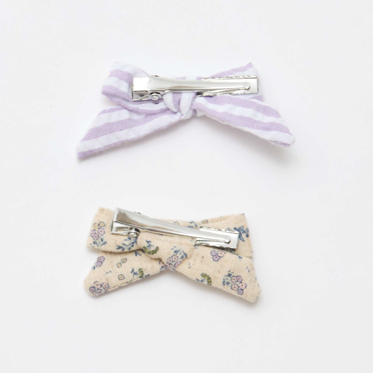 Lot de 2 pinces croco à noeuds VIOLET