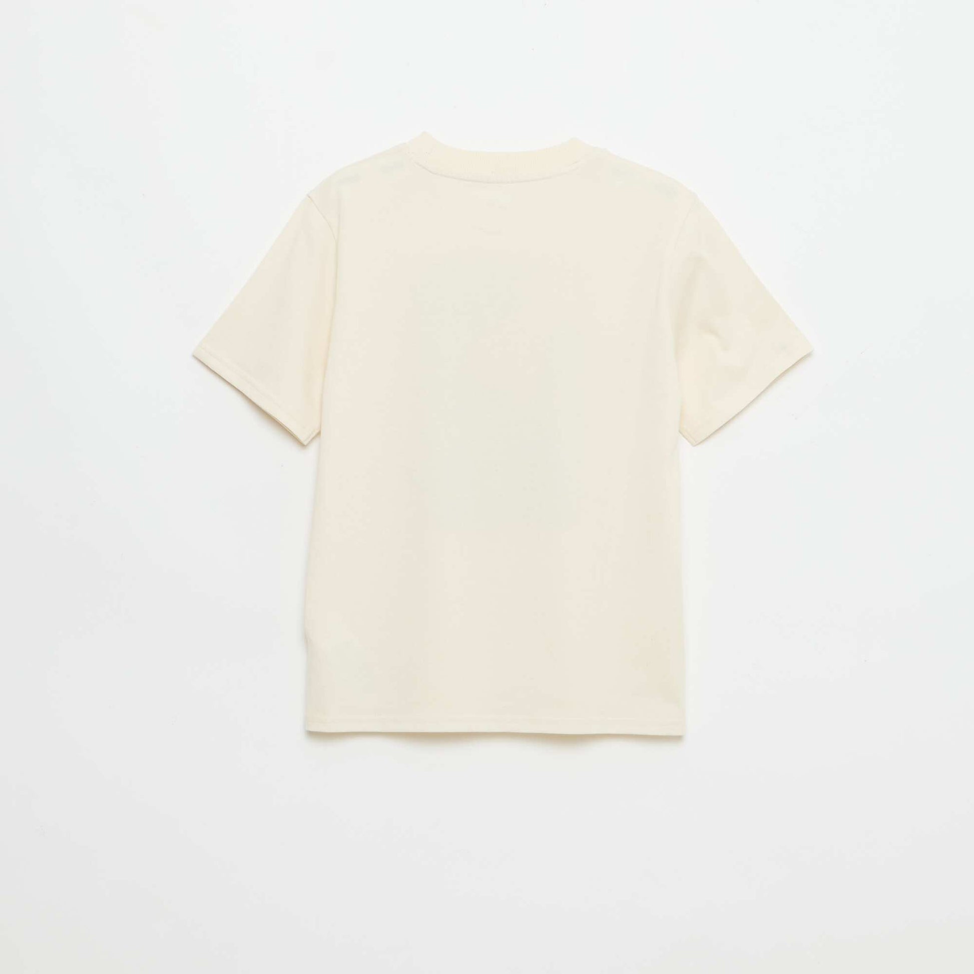 T-shirt imprimé fantaisie manches courtes BLANC