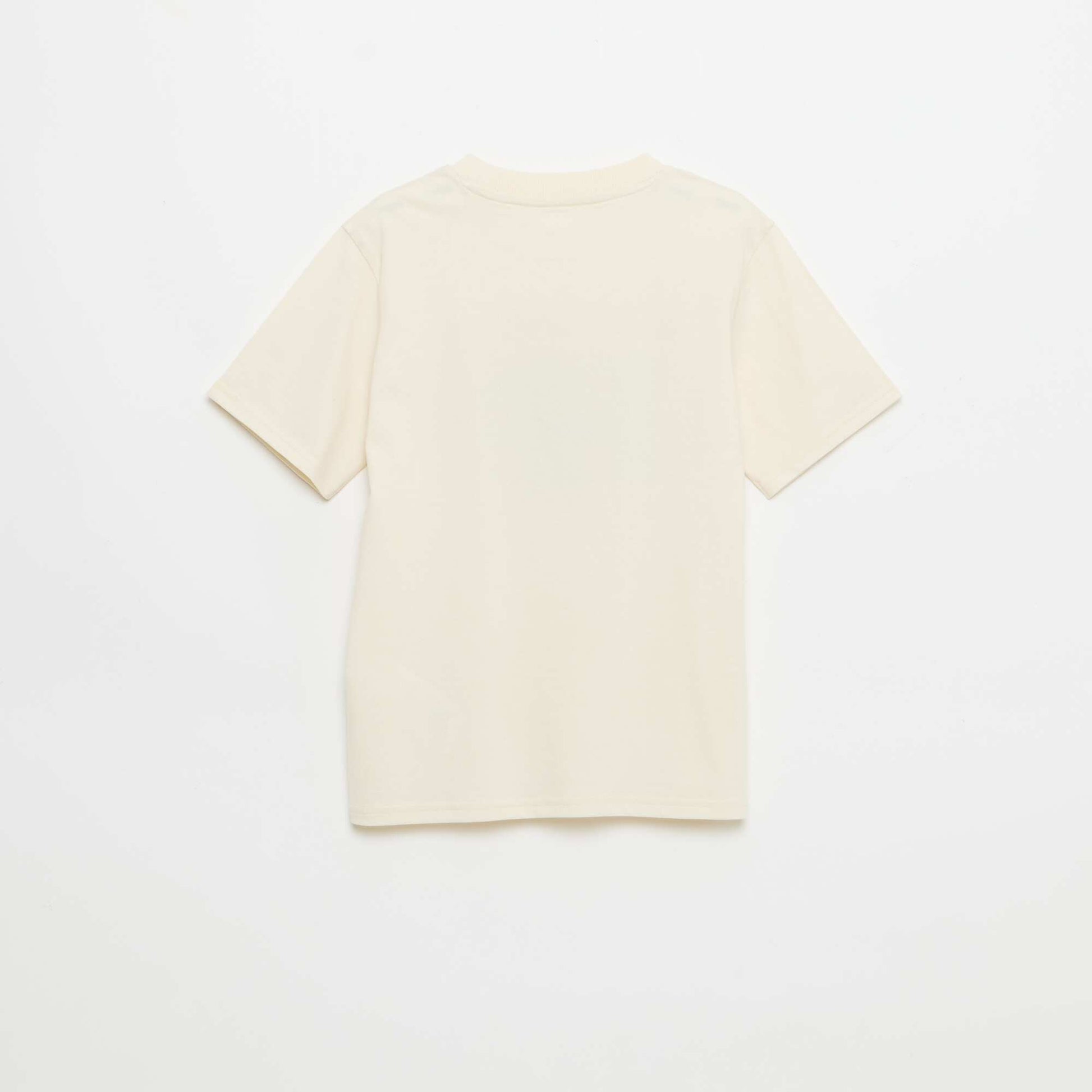 T-shirt imprimé fantaisie manches courtes BLANC