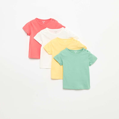 Lot de 4 T-shirts unis BLANC