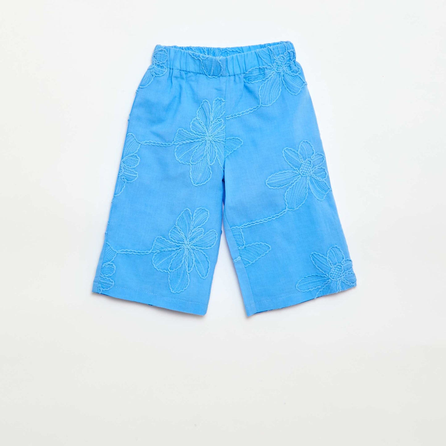 Ensemble blouse + pantalon avec broderies - 2 pièces BLEU