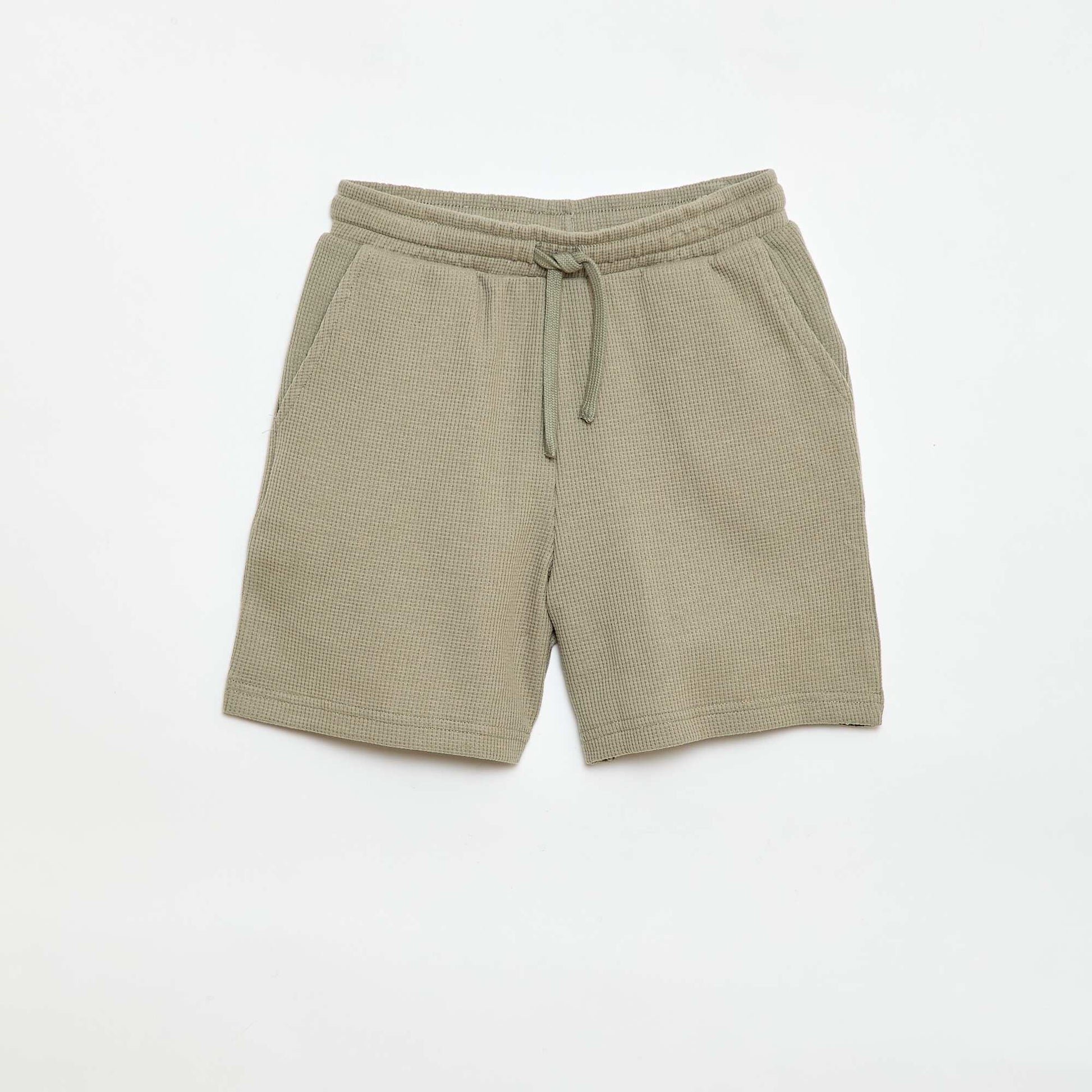 Short en nid d'abeilles VERT