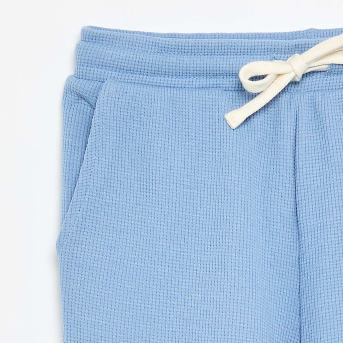 Short en nid d'abeilles BLEU
