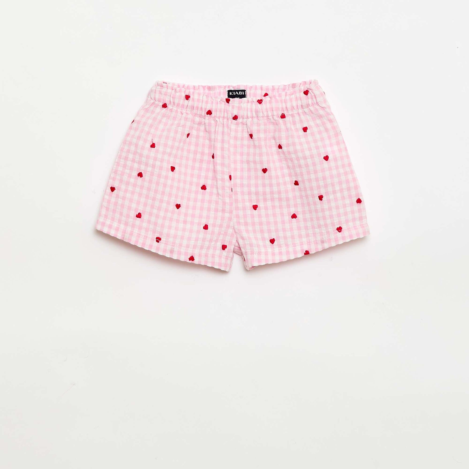Ensemble blouse + short à motif vichy - 2 pièces ROSE