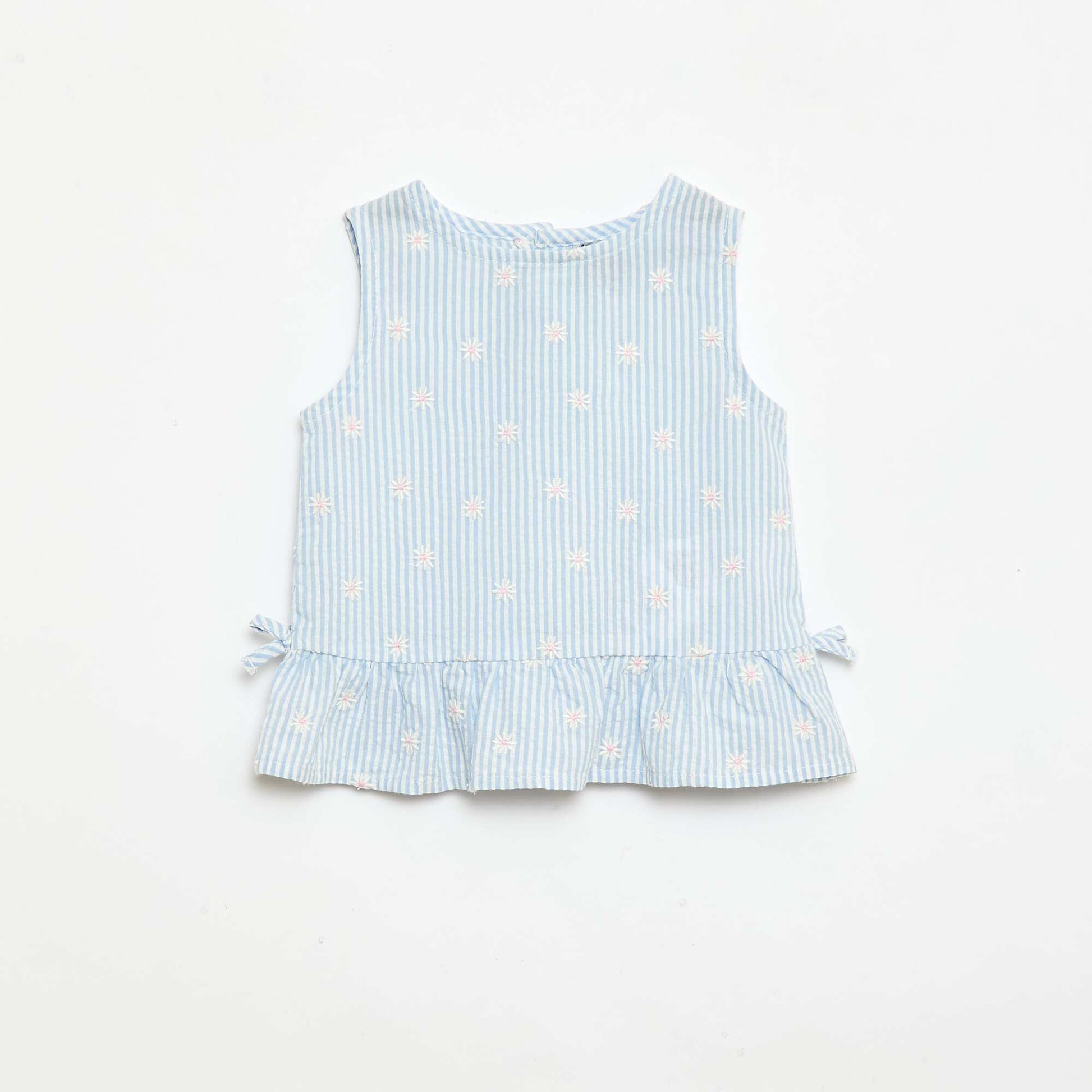 Ensemble blouse + short à motif vichy -  2 pièces BLEU