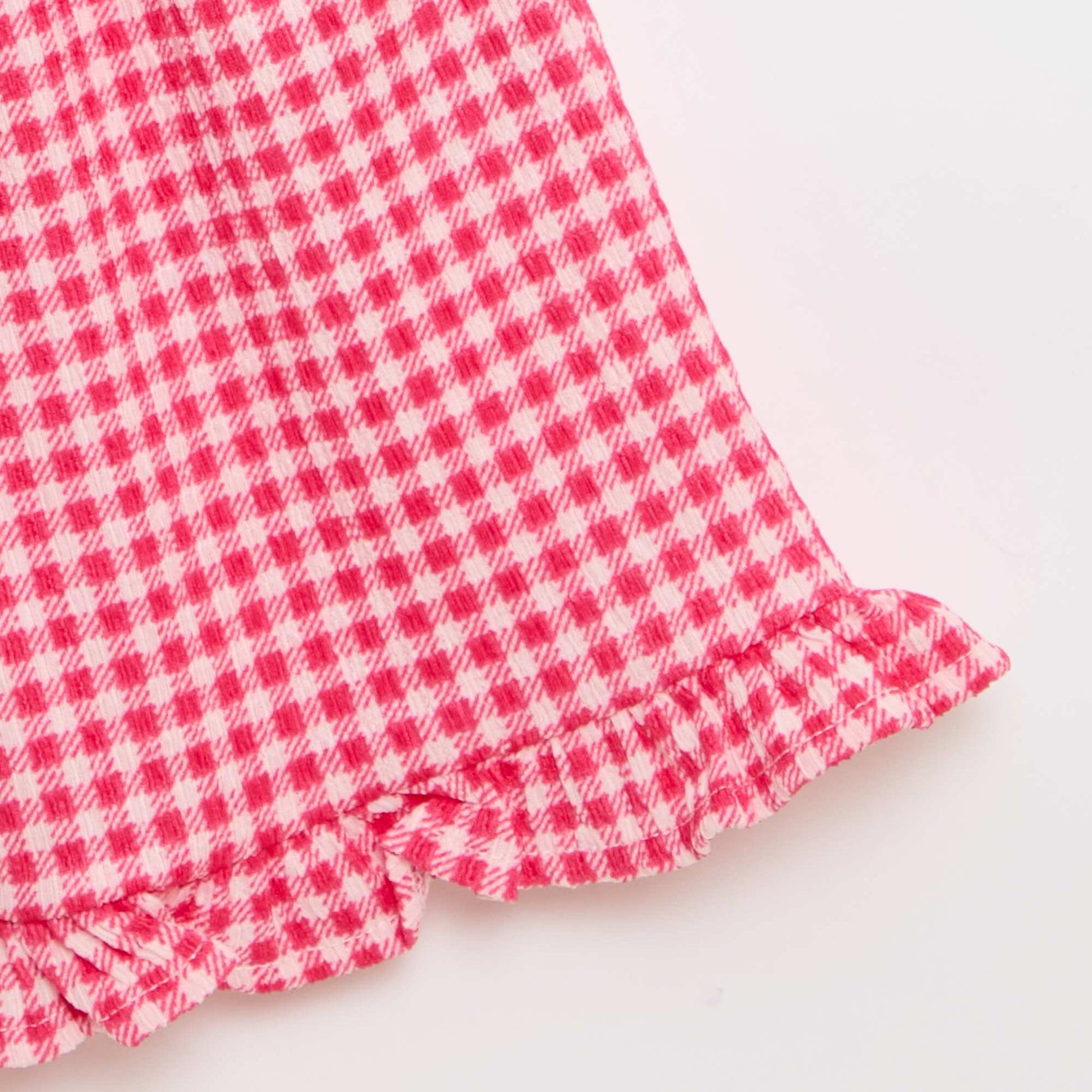 Ensemble à motif Vichy short + débardeur - 2 pièces ROSE