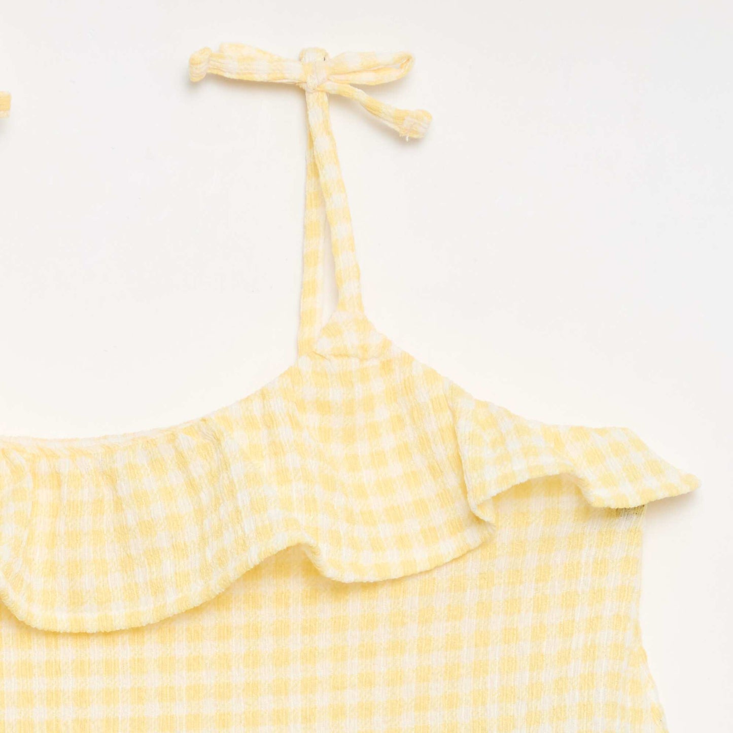 Ensemble à motif Vichy short + débardeur - 2 pièces JAUNE