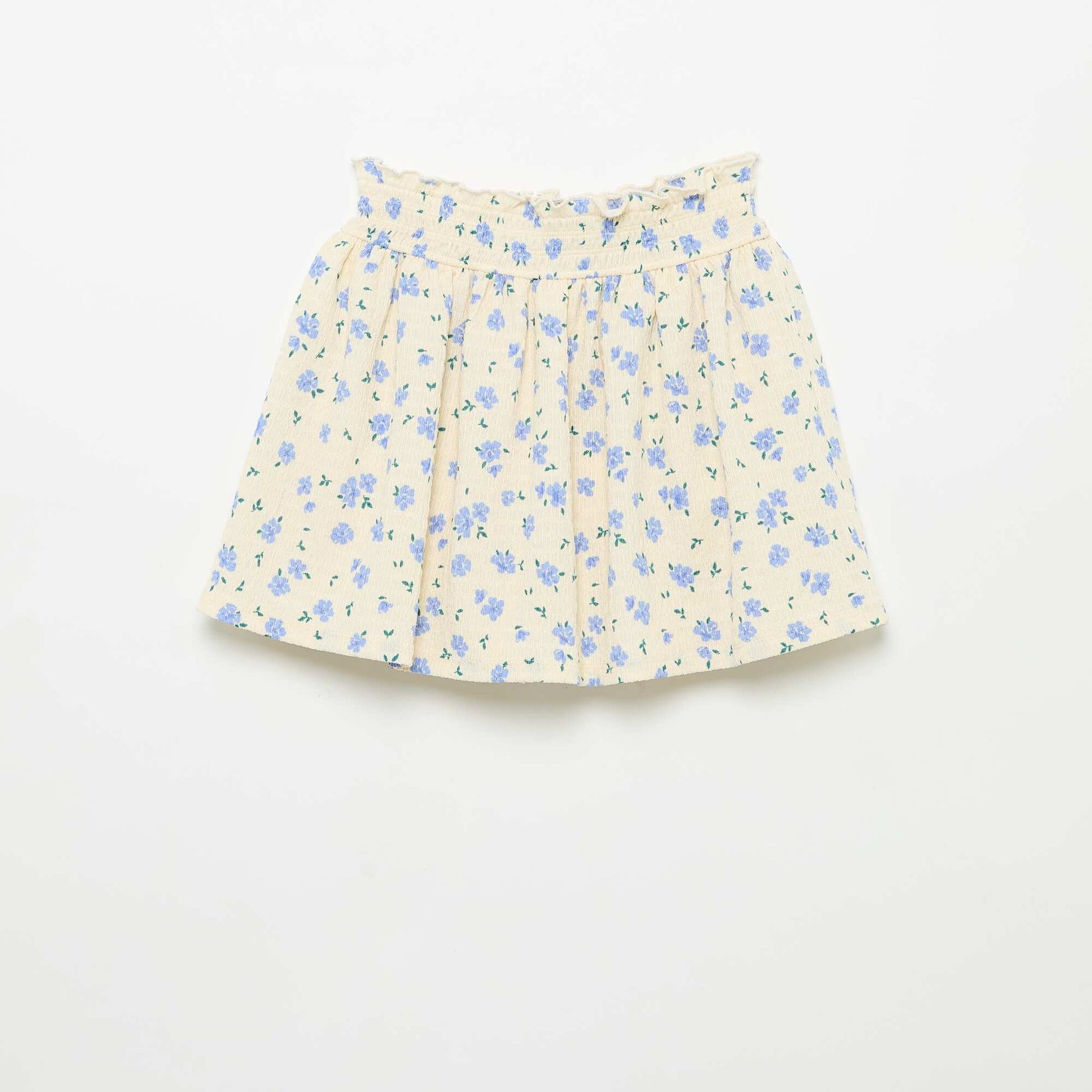 Jupe courte forme patineuse avec short intégré BEIGE