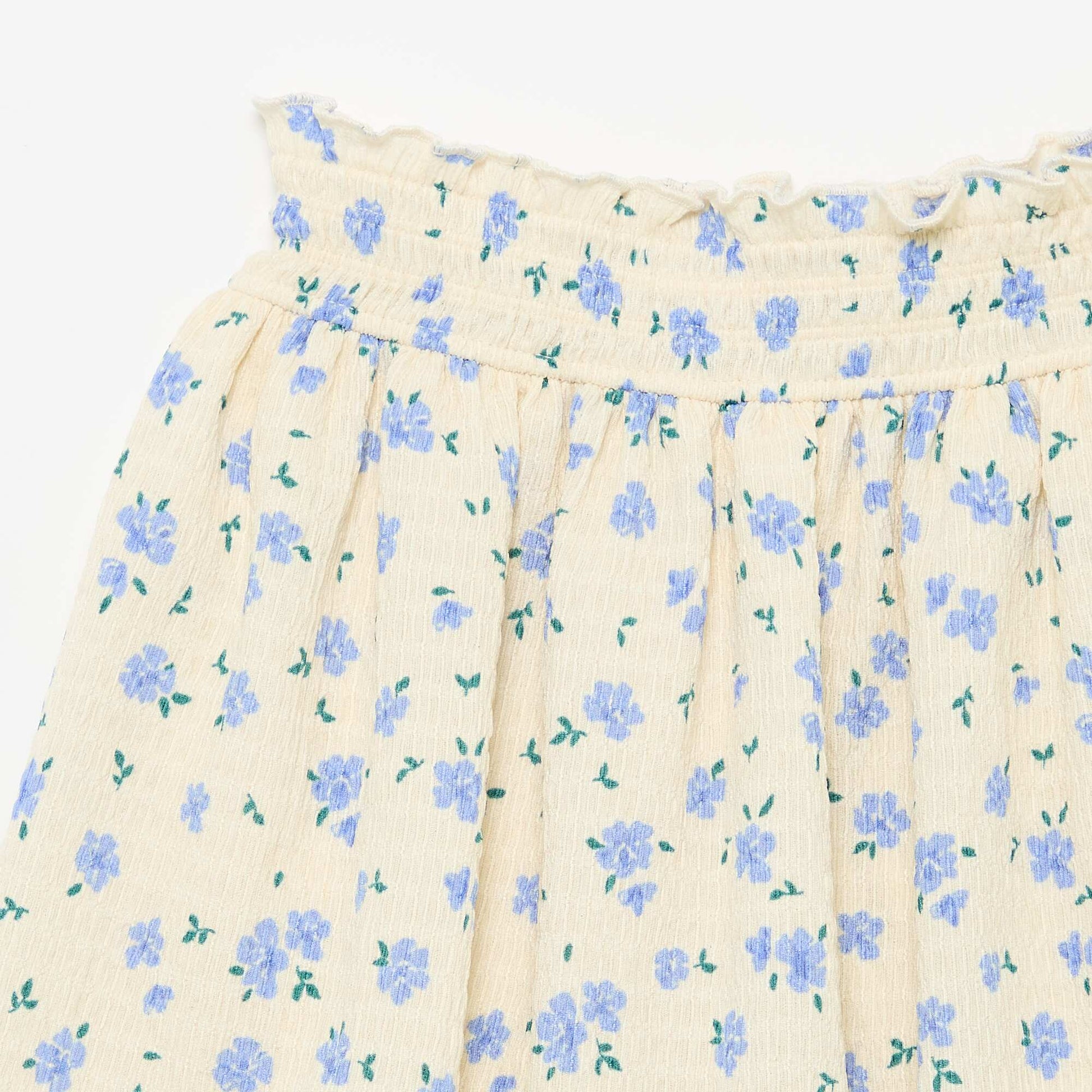 Jupe courte forme patineuse avec short intégré BEIGE