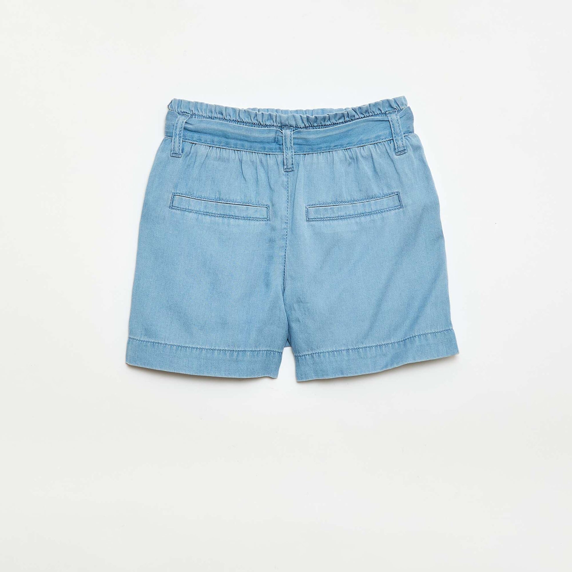 Short avec ceinture nouée BLEU