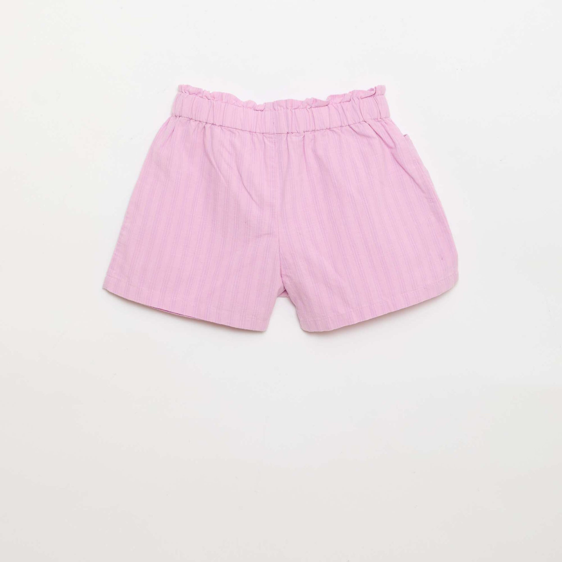Short en seersucker coupe droite VIOLET