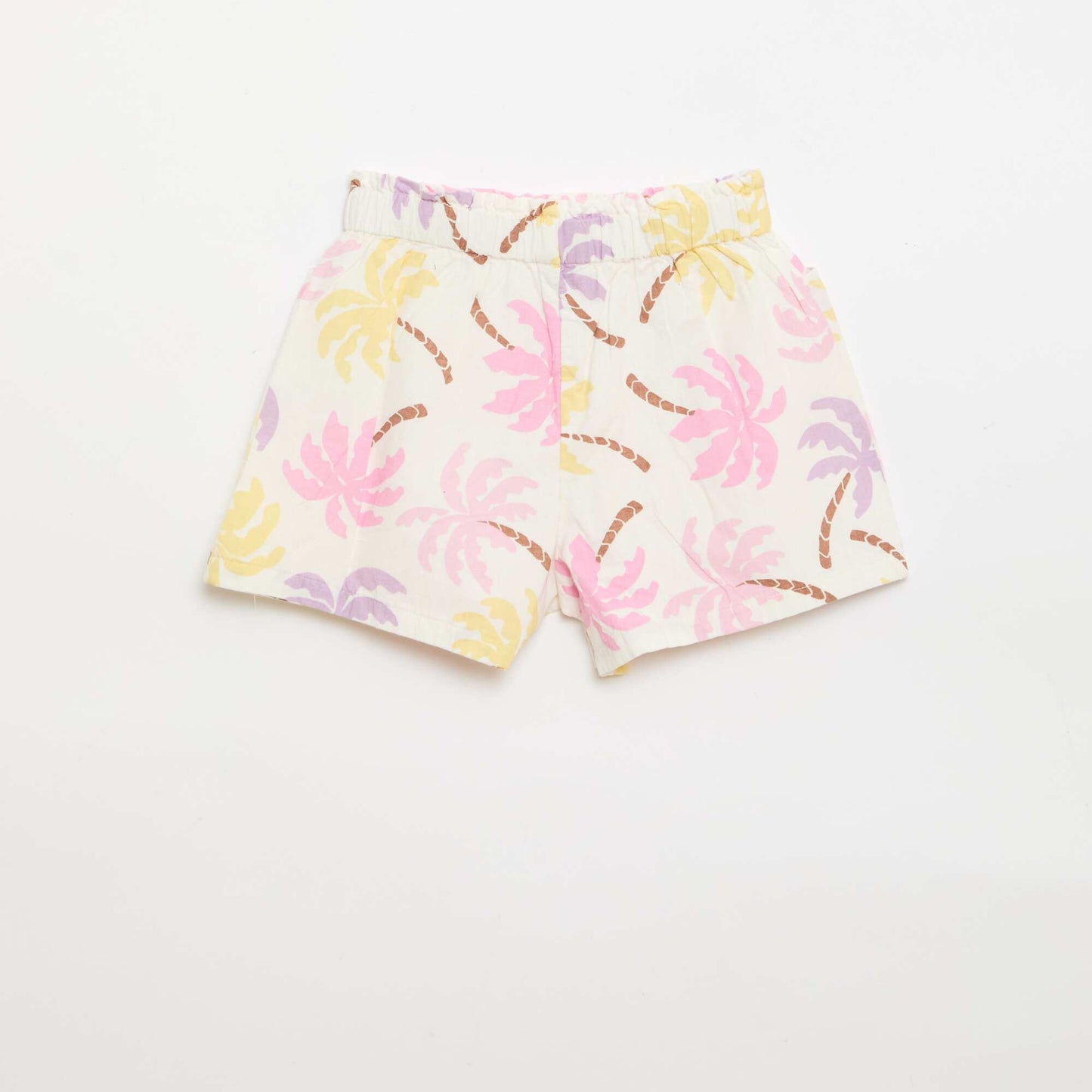 Short en seersucker coupe droite BEIGE