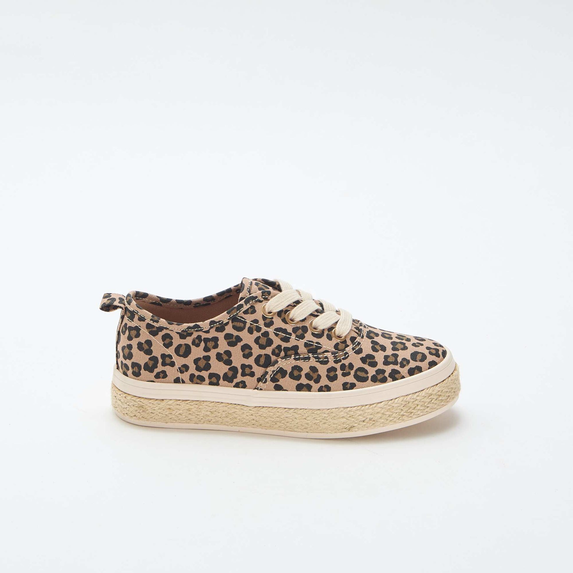 Baskets basses avec semelle en corde MARRON