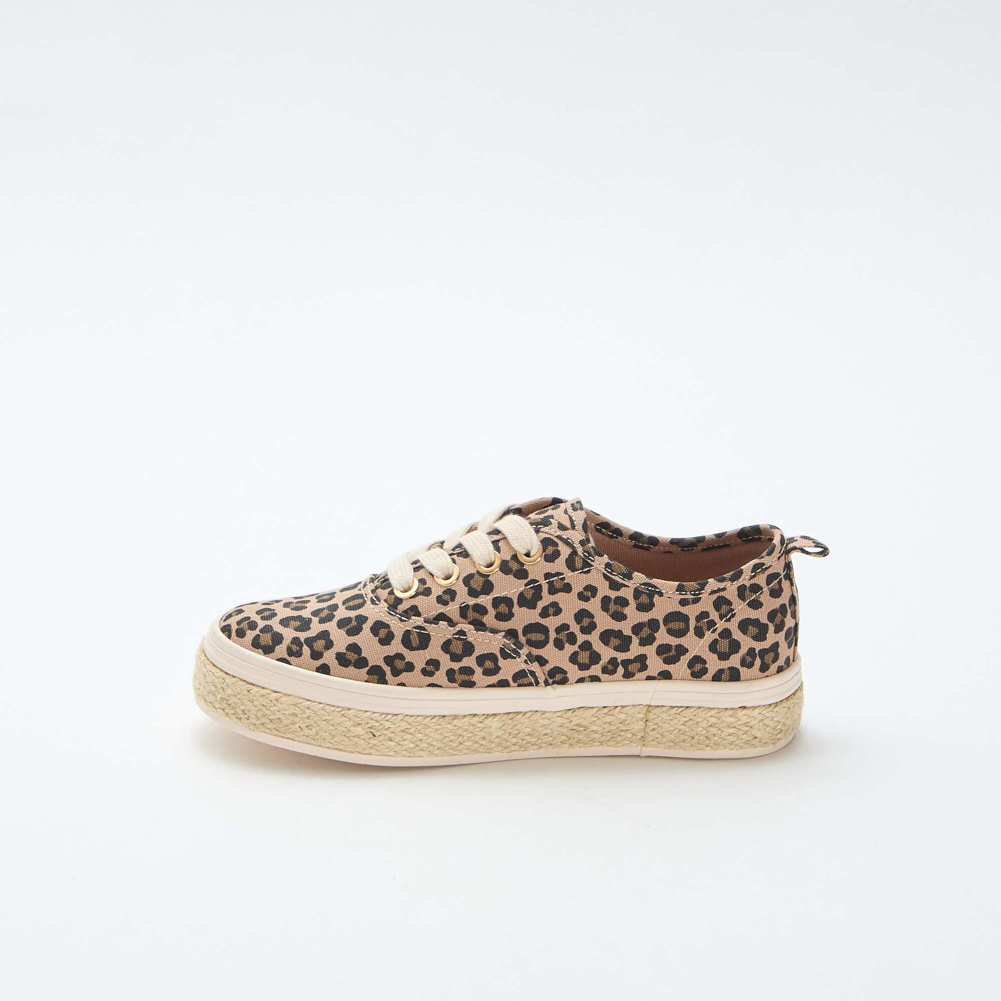 Baskets basses avec semelle en corde MARRON