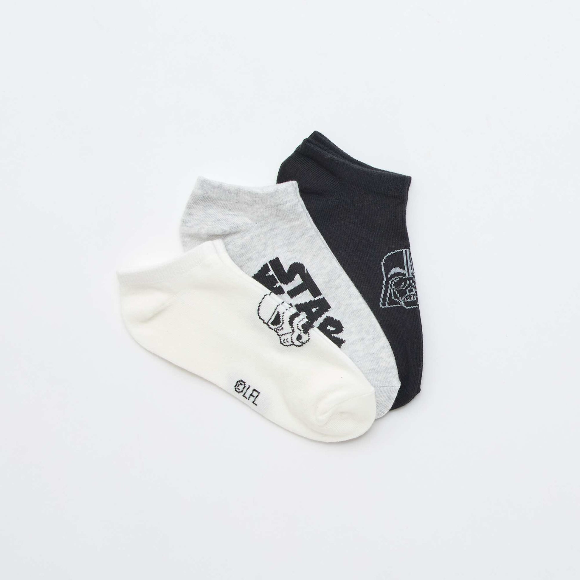 Lot de 3 paires de chaussettes invisibles 'Star Wars' NOIR