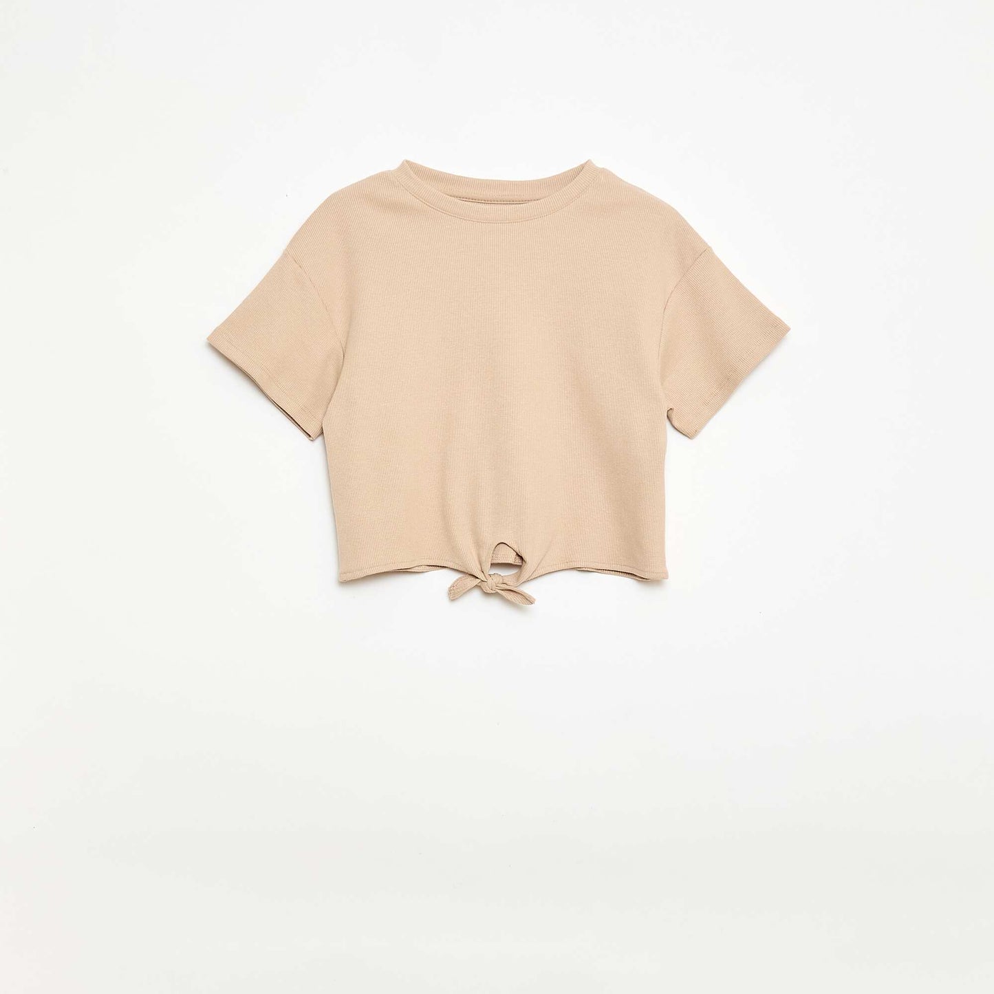 Ensemble 2 pièces T-shirt + pantalon forme flare BEIGE