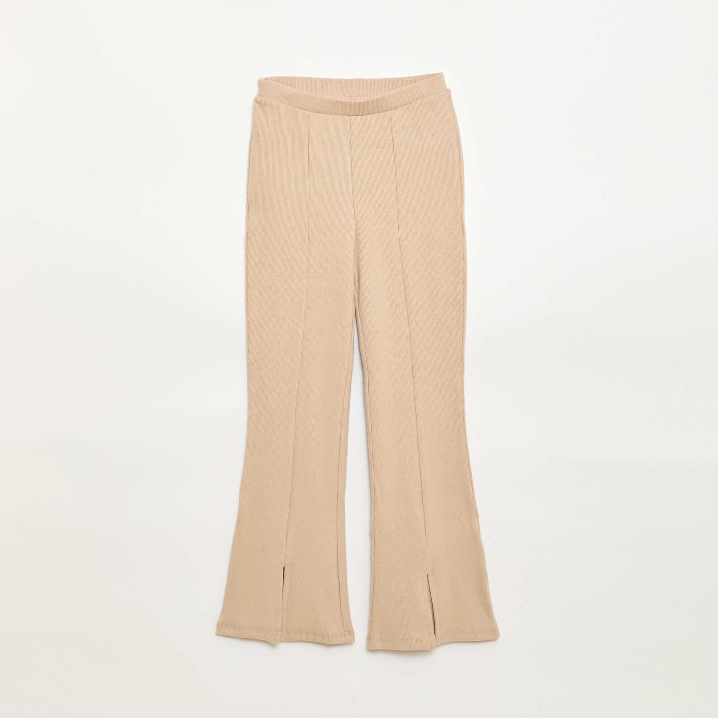 Ensemble 2 pièces T-shirt + pantalon forme flare BEIGE
