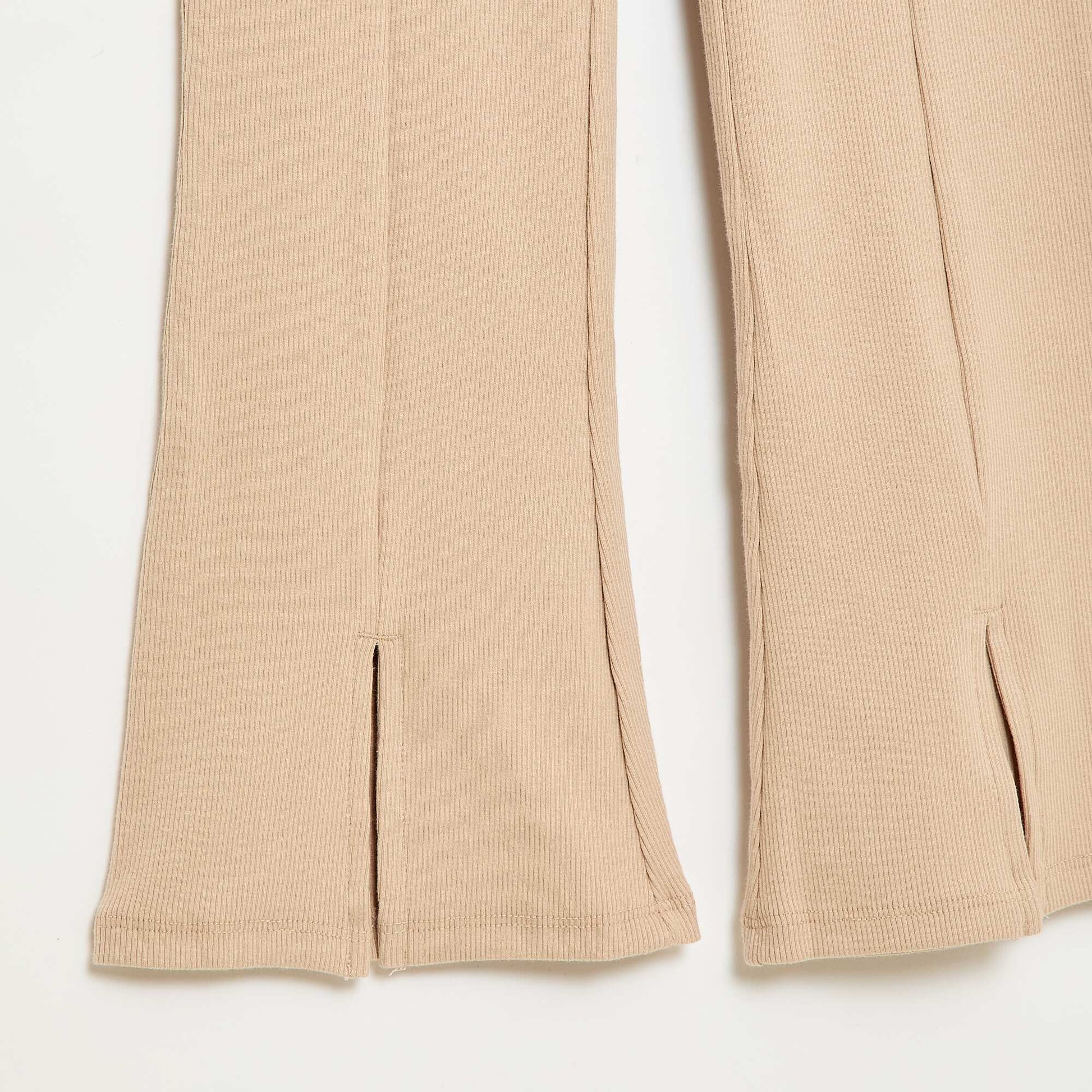 Ensemble 2 pièces T-shirt + pantalon forme flare BEIGE