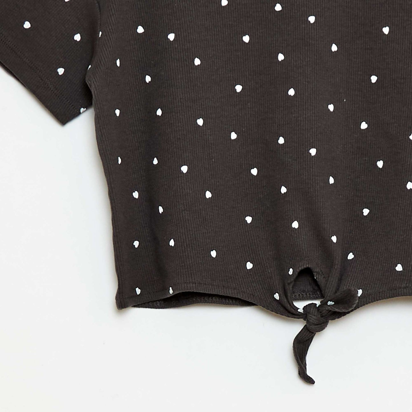 Ensemble 2 pièces T-shirt + pantalon forme flare NOIR
