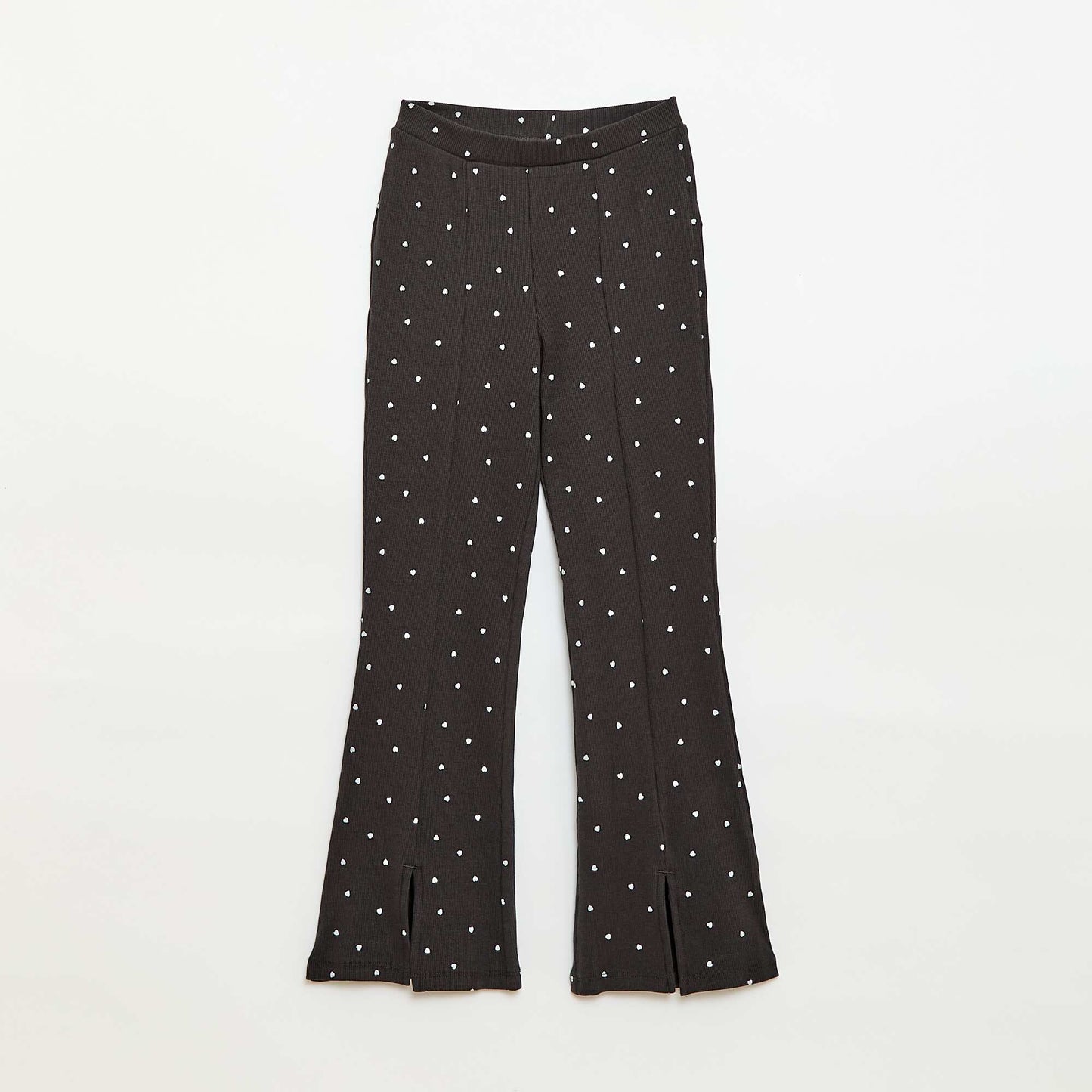 Ensemble 2 pièces T-shirt + pantalon forme flare NOIR