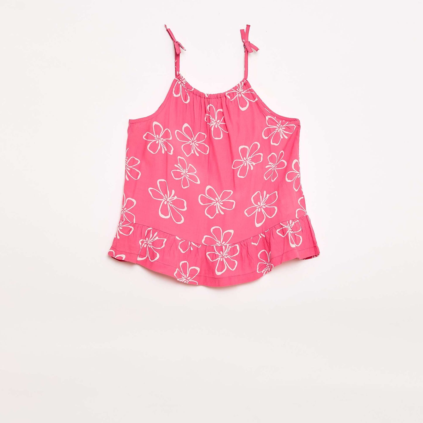 Top à motif à fines bretelles ROSE