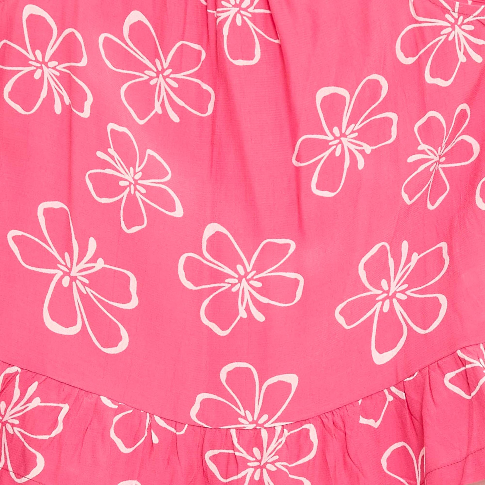 Top à motif à fines bretelles ROSE