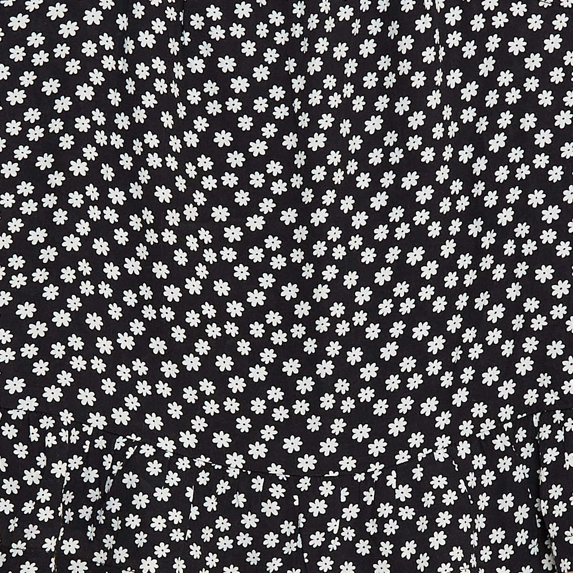 Top à motif à fines bretelles NOIR