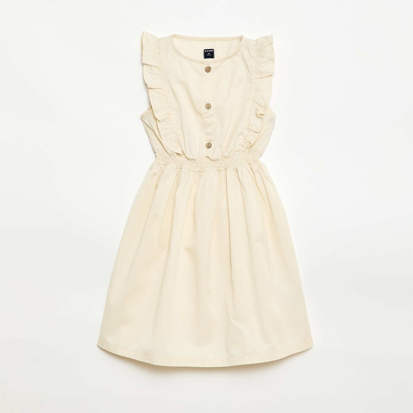 Robe sans manches en tissu léger BLANC
