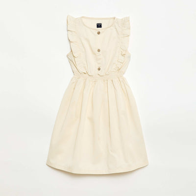 Robe sans manches en tissu léger BLANC