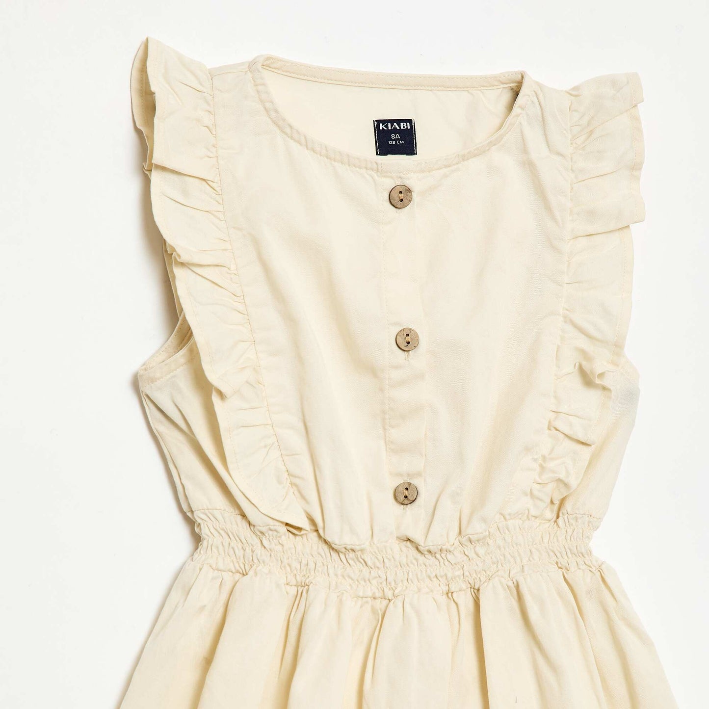 Robe sans manches en tissu léger BLANC