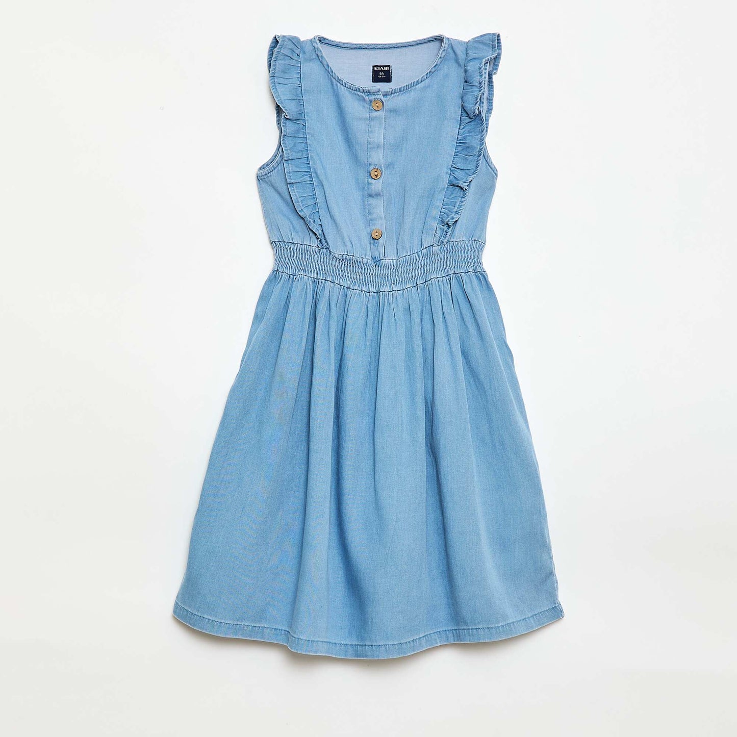 Robe sans manches en tissu léger BLEU