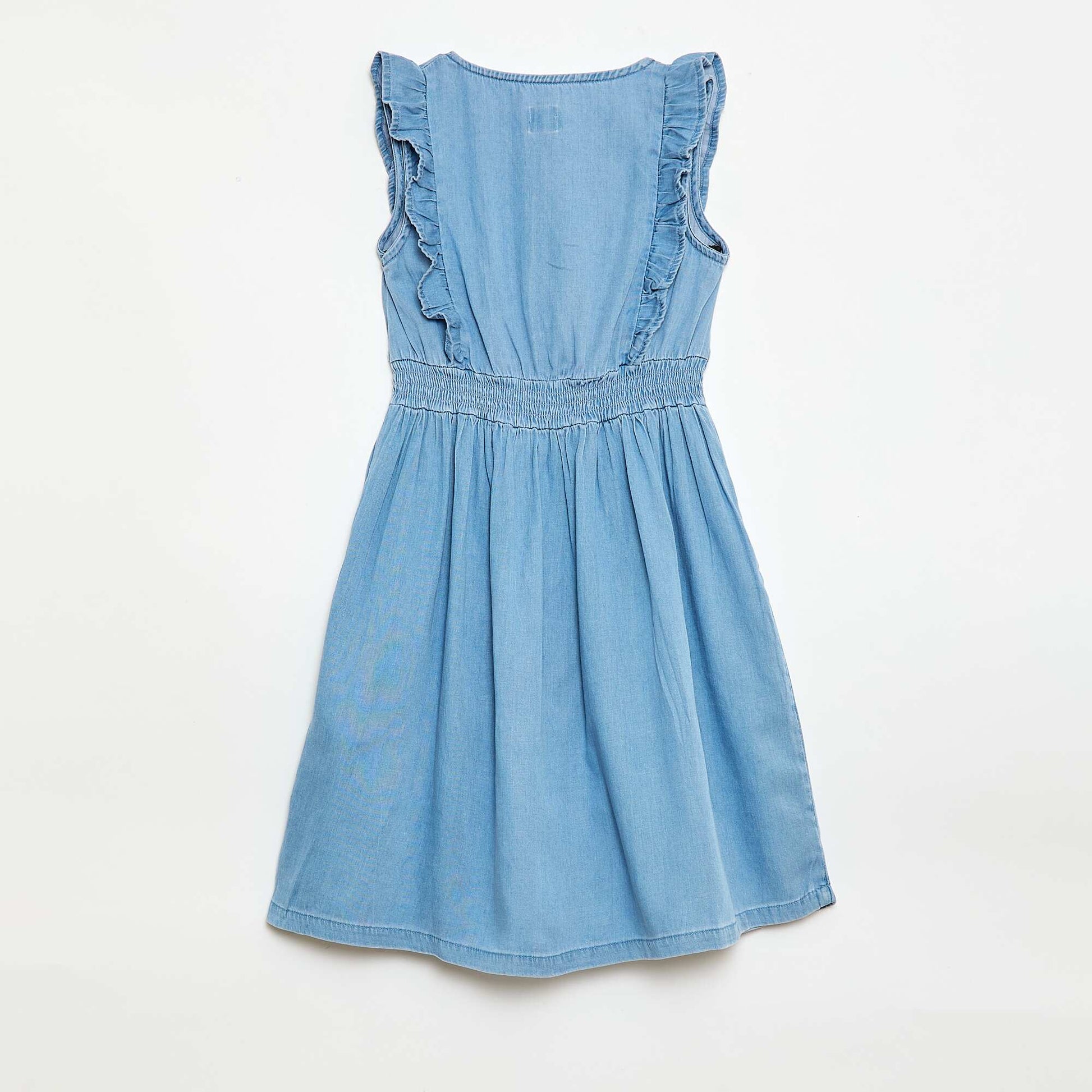 Robe sans manches en tissu léger BLEU