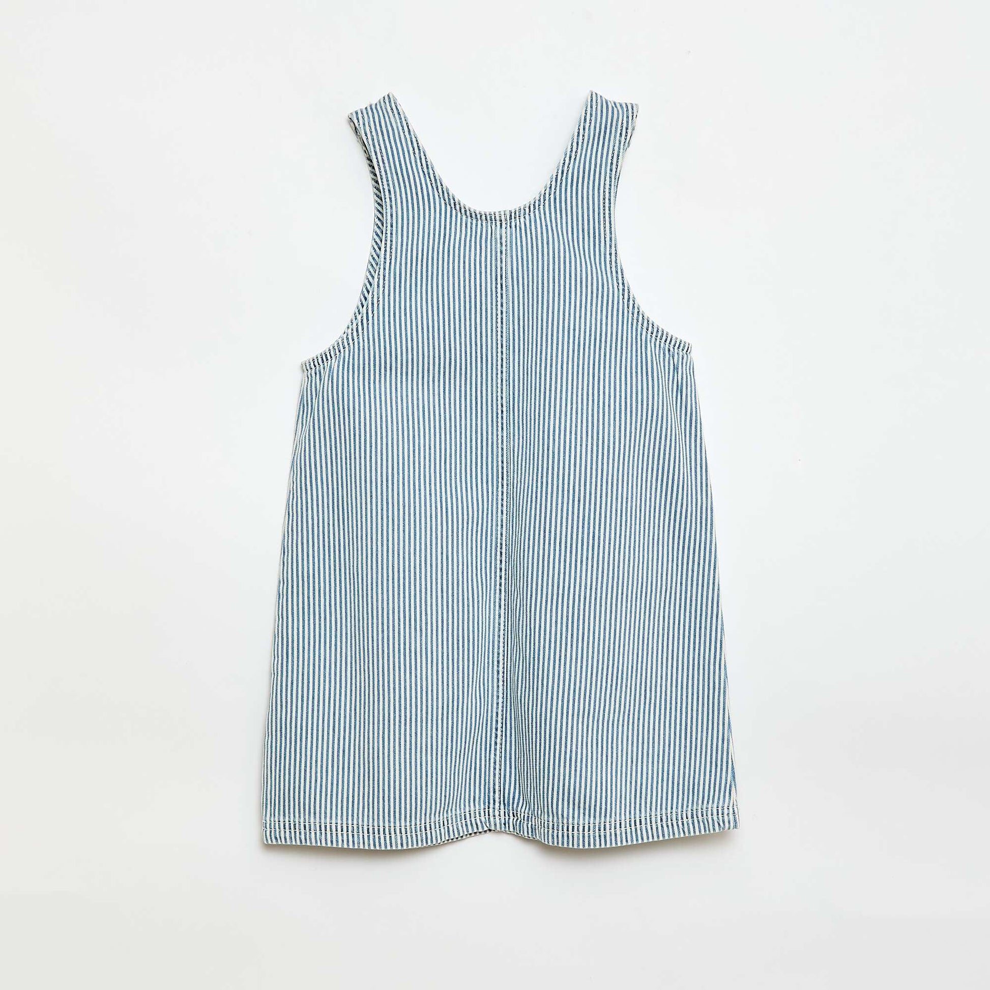 Robe salopette courte en jean BLEU