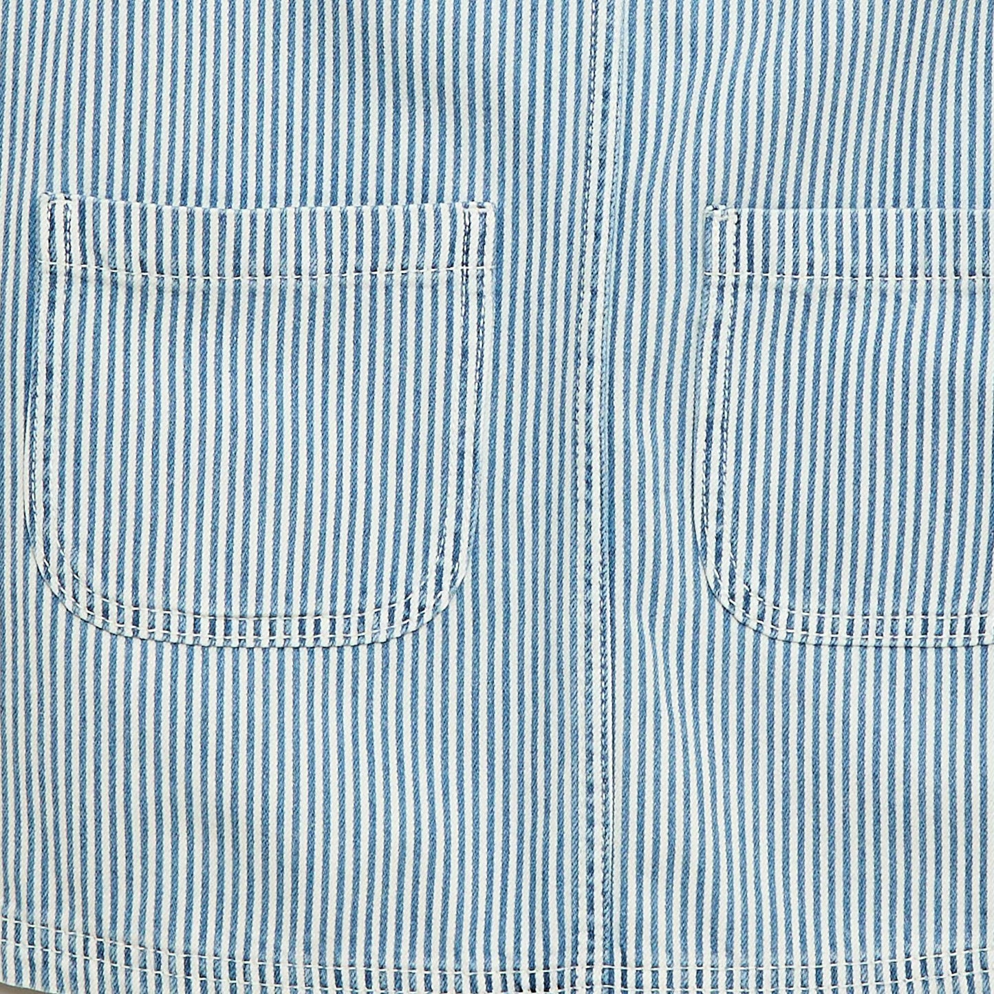 Robe salopette courte en jean BLEU